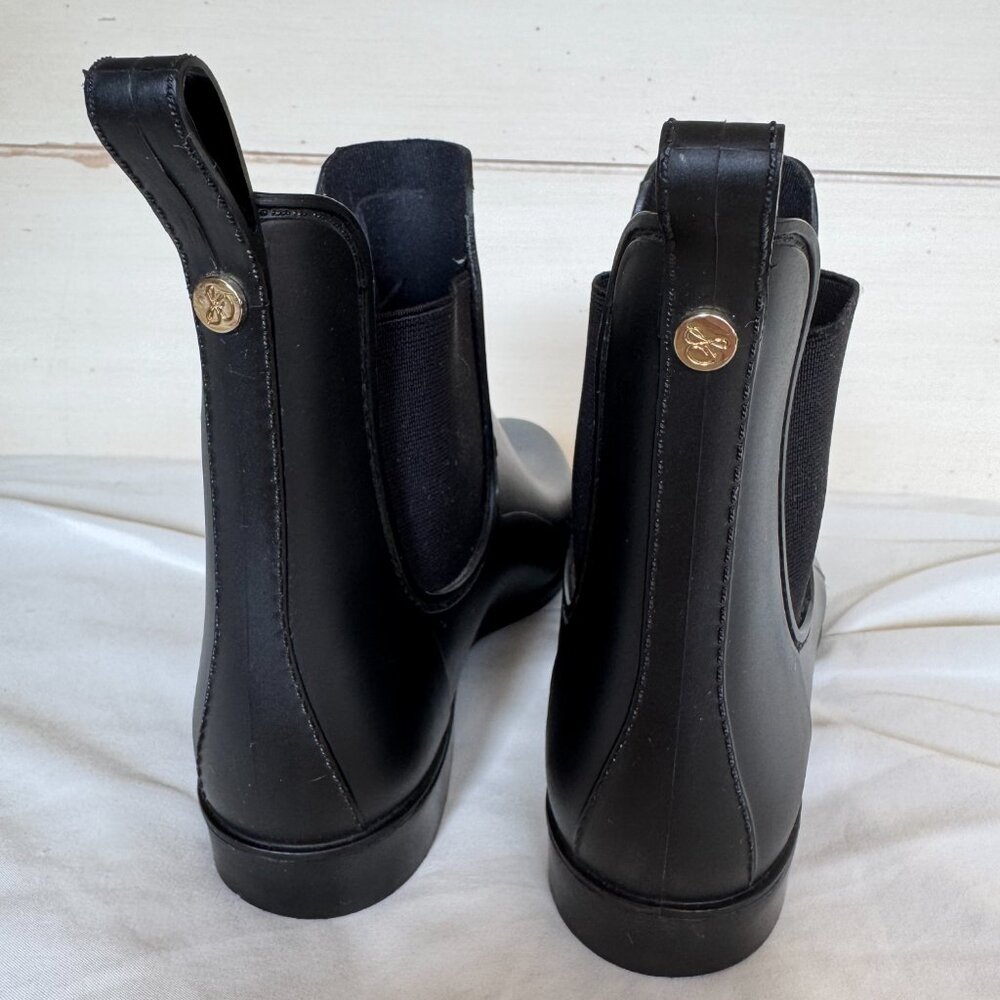 GUC, Sam Edelman Tinsley Rain Boots, Black, US Women's Size 8, Bonded Leather - Picture 16 of 16